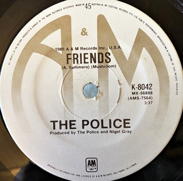 The Police – Don't Stand So Close To Me 7" vinyl record, image 2 of 2