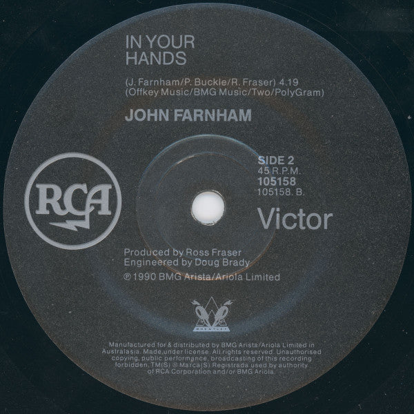 John Farnham – Chain Reaction 7" vinyl record, image 5 of 5