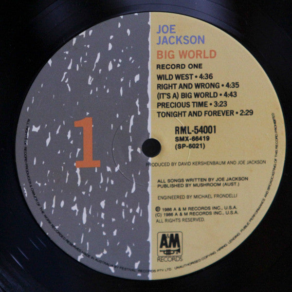 Joe Jackson – Big World LP vinyl record, image 4 of 8
