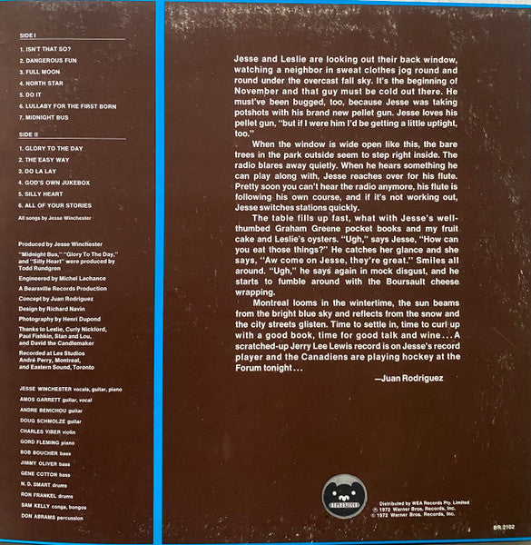 Jesse Winchester – Third Down, 110 To Go LP vinyl record, image 3 of 7