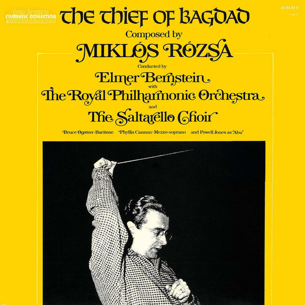 Miklós Rózsa, Elmer Bernstein, The Royal Philharmonic Orchestra, The Saltarello Choir – The Thief Of Bagdad LP vinyl record, image 1 of 4
