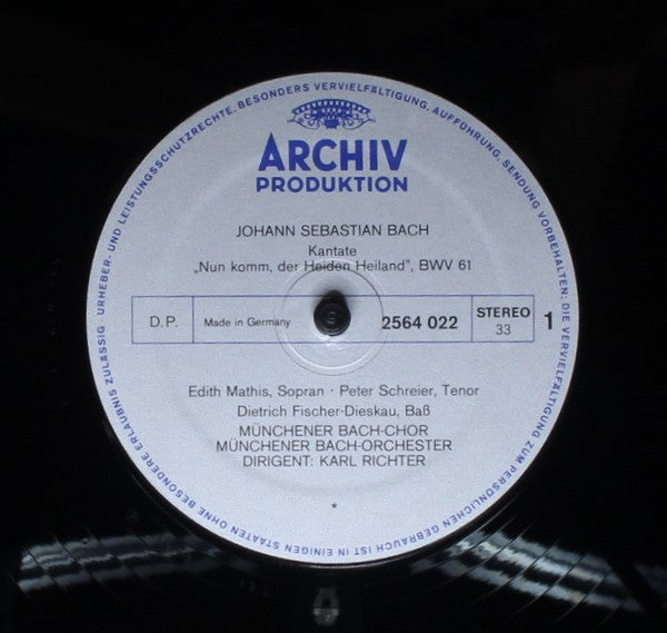 Johann Sebastian Bach, Edith Mathis, Sheila Armstrong, Hertha Töpper, Anna Reynolds, Peter Schreier, Ernst Haefliger, Dietrich Fischer-Dieskau, Theo Adam, Münchener Bach-Orchester, Münchener Bach-Chor, Karl Richter – Kantaten - Advent Und... (6xLP) LP vinyl record, image 7 of 10