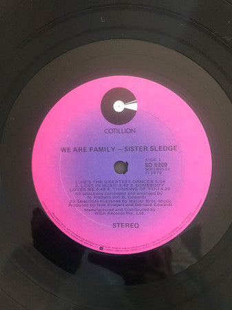 Sister Sledge – We Are Family LP vinyl record, image 3 of 5