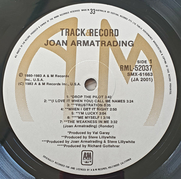 Joan Armatrading – Track Record LP vinyl record, image 3 of 6