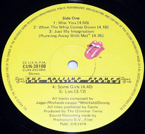 The Rolling Stones – Some Girls LP vinyl record, image 3 of 6