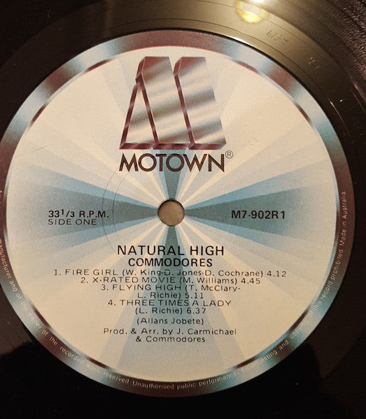 Commodores – Natural High LP vinyl record, image 3 of 5
