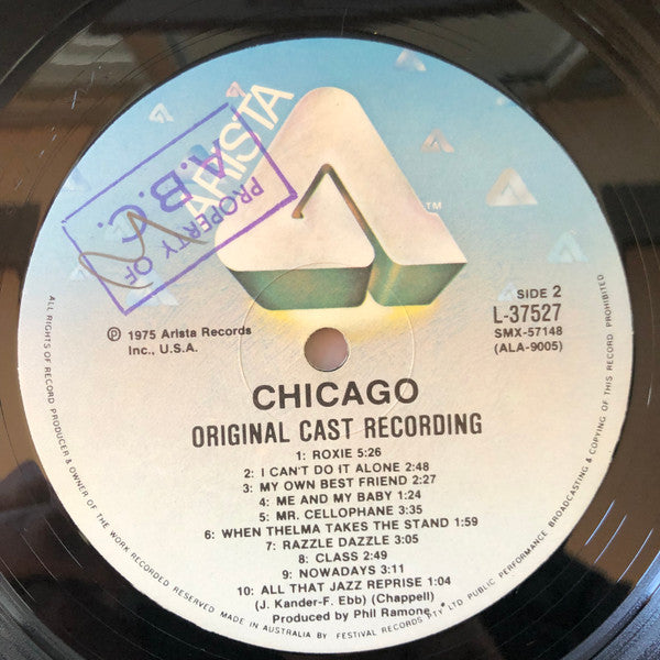 "Chicago" Original Broadway Cast – Chicago (A Musical Vaudeville) LP vinyl record, image 4 of 4