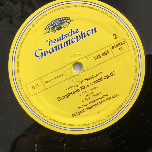 Ludwig van Beethoven, Berliner Philharmoniker, Herbert von Karajan – Symphonie Nr.5 LP vinyl record, image 4 of 4
