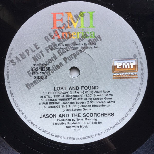 Jason & The Scorchers – Lost & Found LP vinyl record, image 4 of 4