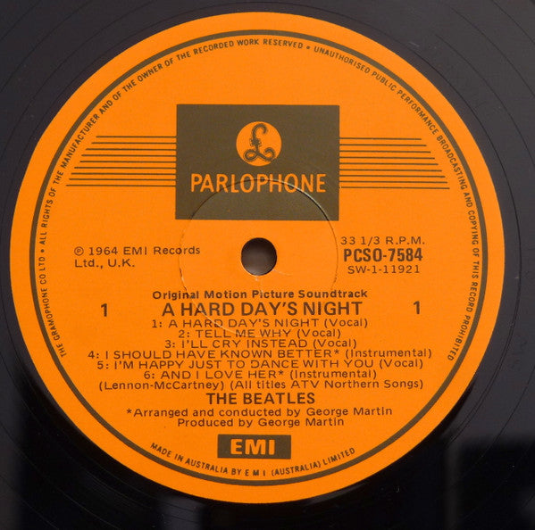 The Beatles – A Hard Day's Night (Original Motion Picture Sound Track) LP vinyl record, image 4 of 5
