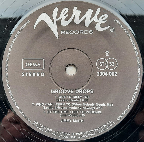 Jimmy Smith – Groove Drops LP vinyl record, image 4 of 4