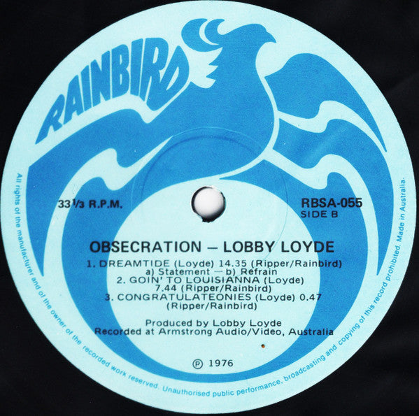 Lobby Loyde – Obsecration LP vinyl record, image 7 of 7