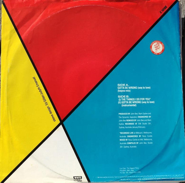The Dynamic Hepnotics – Gotta Be Wrong (Way To Love) 12" vinyl record, image 2 of 4