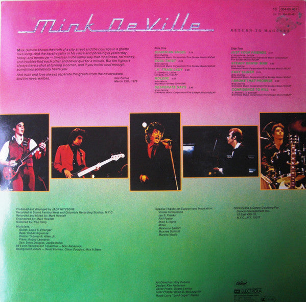 Mink DeVille – Return To Magenta LP vinyl record, image 2 of 4