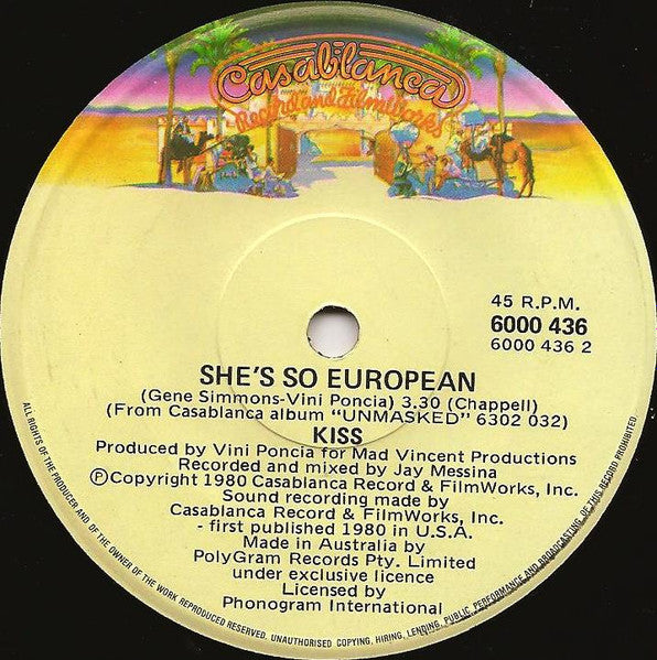 Kiss – Shandi 7" vinyl record, image 2 of 2