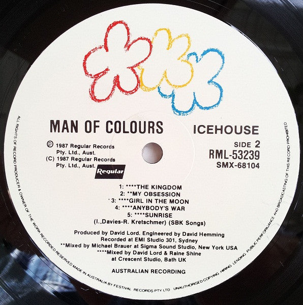 Icehouse – Man Of Colours LP vinyl record, image 6 of 6