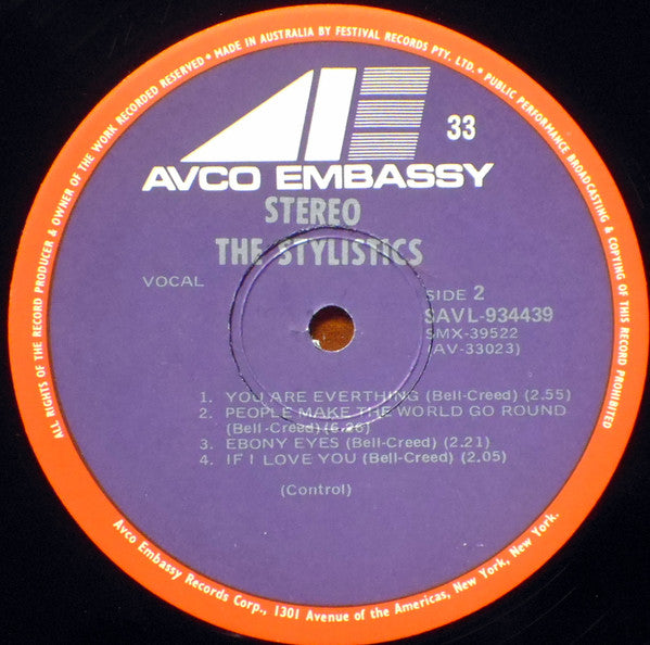The Stylistics – You Are Everything LP vinyl record, image 4 of 4