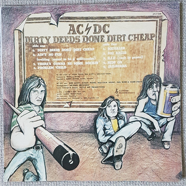 AC/DC – Dirty Deeds Done Dirt Cheap LP vinyl record, image 2 of 4