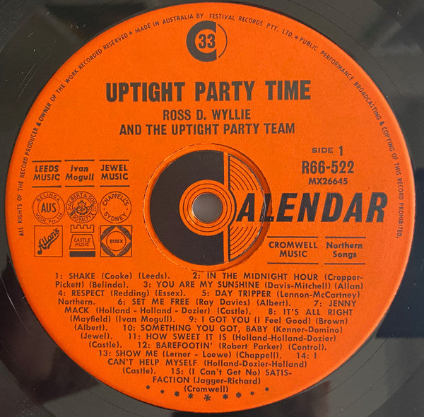Ross D. Wyllie, The Uptight Party Team – Up Tight Party Time LP vinyl record, image 3 of 4