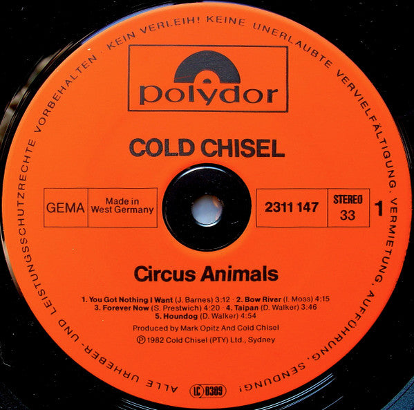 Cold Chisel – Circus Animals LP vinyl record, image 3 of 6