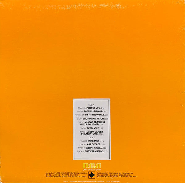David Bowie – Low LP vinyl record, image 2 of 6