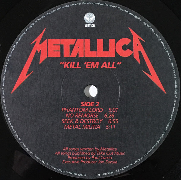 Metallica – Kill 'Em All LP vinyl record, image 4 of 8