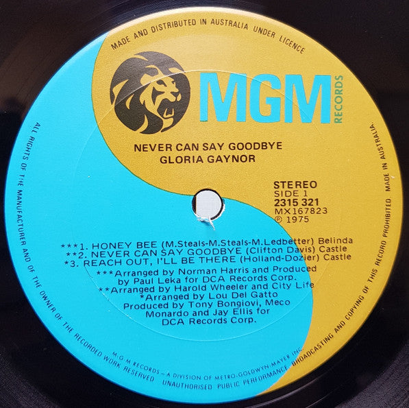 Gloria Gaynor – Never Can Say Goodbye LP vinyl record, image 2 of 3