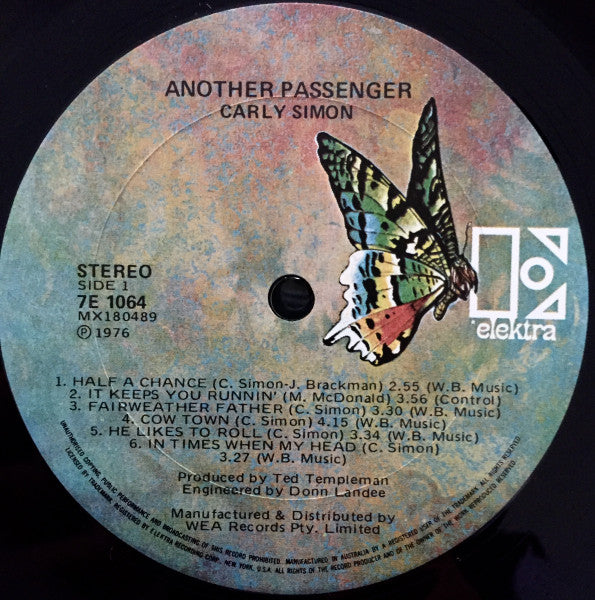 Carly Simon – Another Passenger LP vinyl record, image 3 of 6