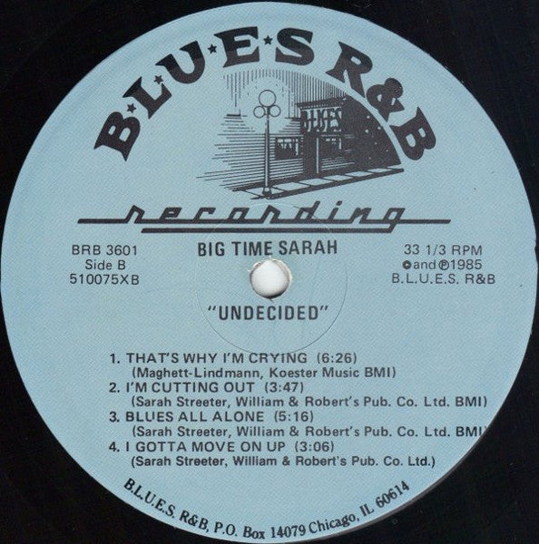 Big Time Sarah – Undecided LP vinyl record, image 4 of 4