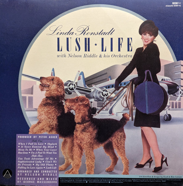 Linda Ronstadt, Nelson Riddle And His Orchestra – Lush Life LP vinyl record, image 2 of 7