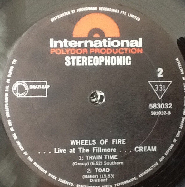 Cream – Wheels Of Fire (2xLP) LP vinyl record, image 8 of 8