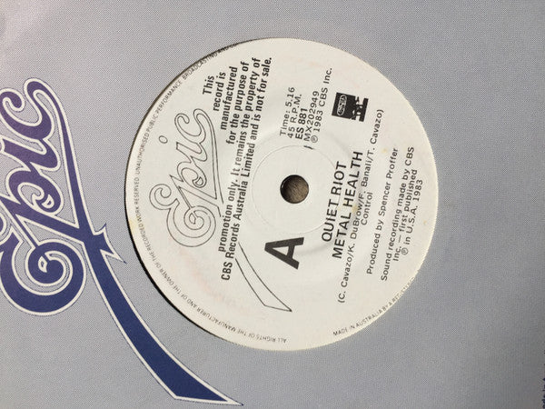 Quiet Riot – Metal Health 7" vinyl record