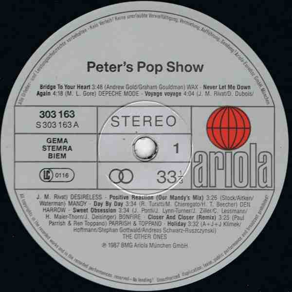 Various – Peter's Pop-Show (2xLP) LP vinyl record, image 4 of 7