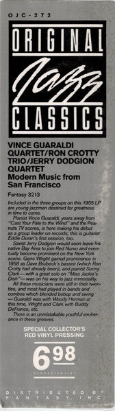 Ron Crotty Trio, Vince Guaraldi Quartet, Jerry Dodgion Quartet – Modern Music From San Francisco LP vinyl record, image 2 of 4