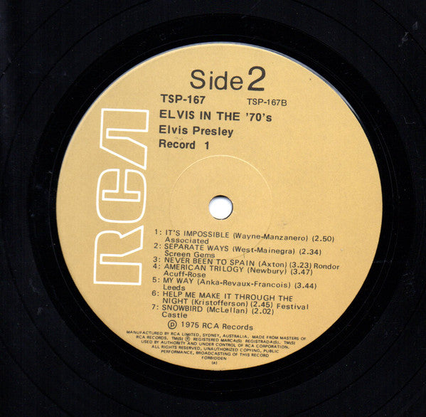 Elvis Presley – Elvis In The 70's (2xLP) LP vinyl record, image 5 of 8