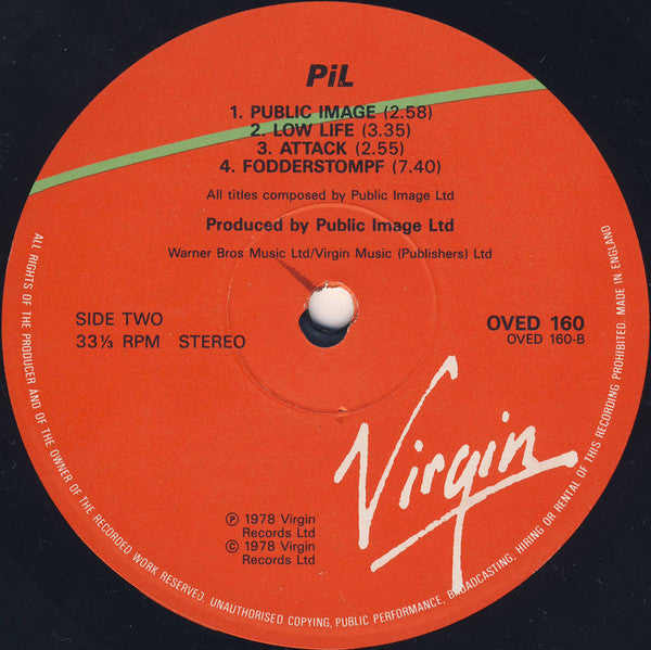 Public Image Limited – Public Image (First Issue) LP vinyl record, image 4 of 4