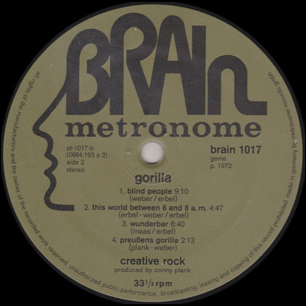 Creative Rock – Gorilla LP vinyl record, image 6 of 8