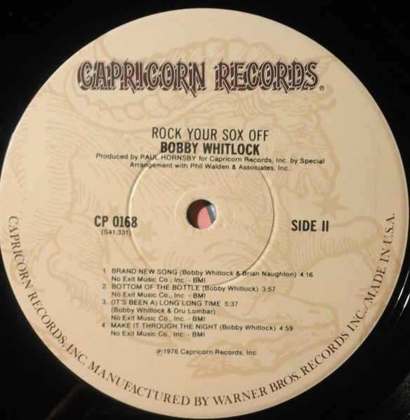Bobby Whitlock – Rock Your Sox Off LP vinyl record, image 4 of 8