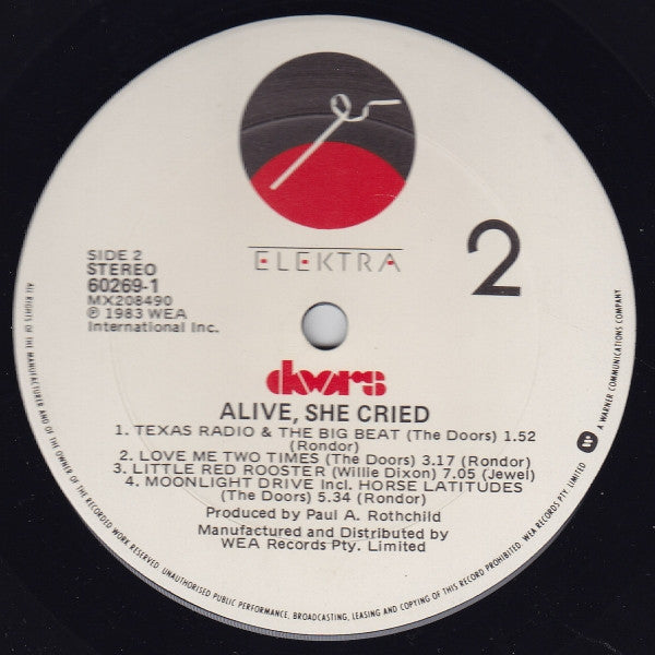 The Doors – Alive, She Cried LP vinyl record, image 5 of 9