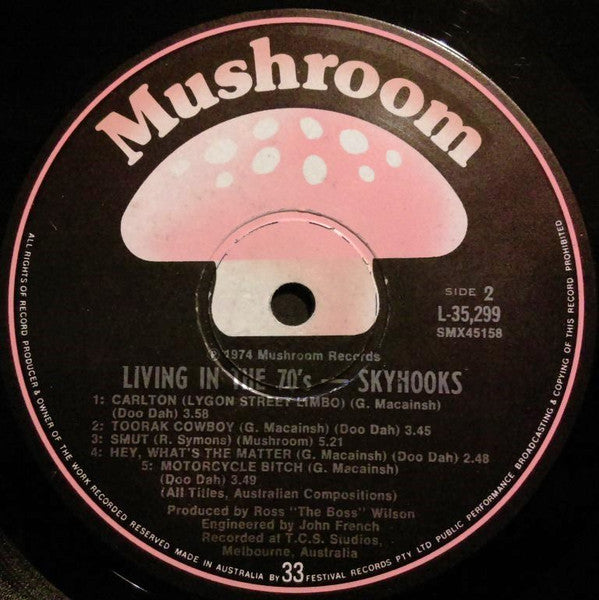 Skyhooks – Living In The 70's LP vinyl record, image 6 of 6