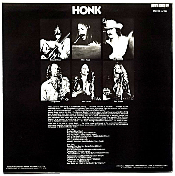 Honk – The Original Sound Track From Five Summer Stories LP vinyl record, image 2 of 4