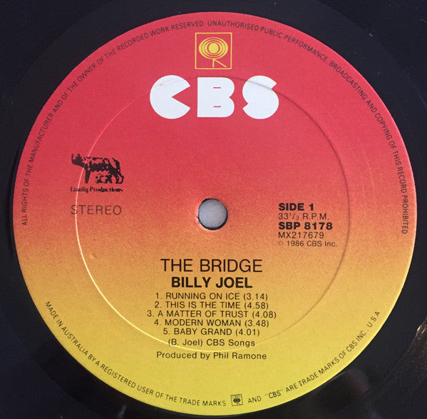 Billy Joel – The Bridge LP vinyl record, image 5 of 6