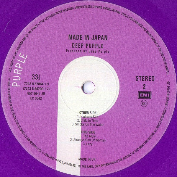Deep Purple – Made In Japan (2xLP) LP vinyl record, image 5 of 10