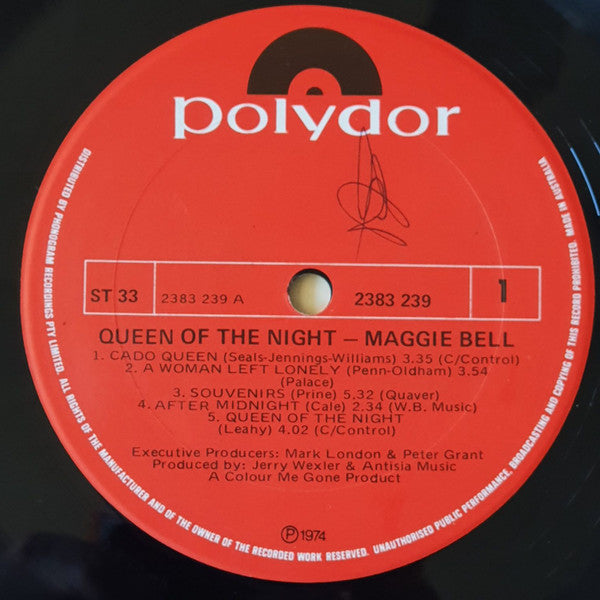 Maggie Bell – Queen Of The Night LP vinyl record, image 2 of 3