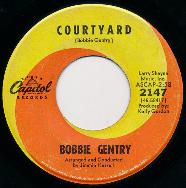 Bobbie Gentry – Louisiana Man / Courtyard 7" vinyl record, image 2 of 2
