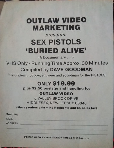 Sex Pistols – We've Cum For Your Children (Wanted: The Goodman Tapes) LP vinyl record, image 6 of 6
