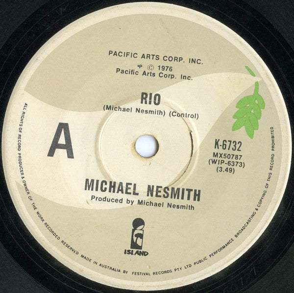 Michael Nesmith – Rio 7" vinyl record, image 1 of 3