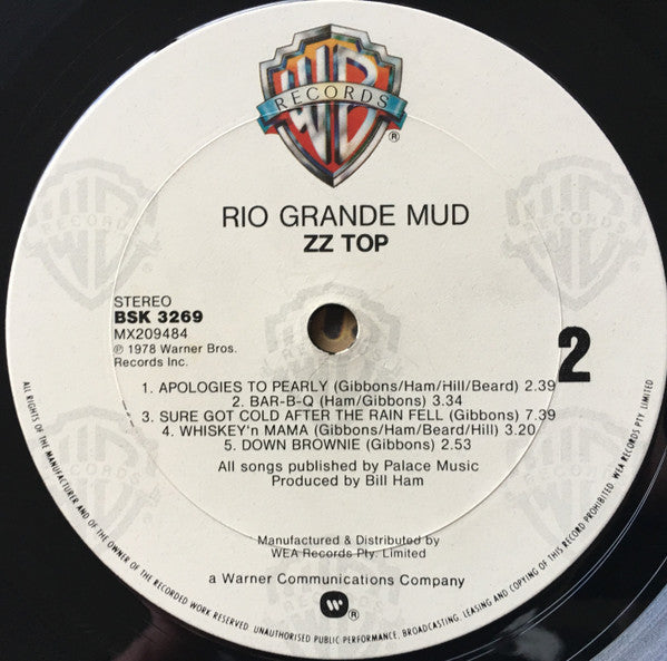 ZZ Top – Rio Grande Mud LP vinyl record, image 4 of 4