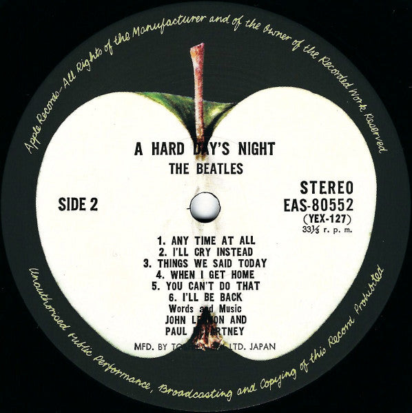 The Beatles, The Beatles – A Hard Day's Night = ビートルズがやって来る ヤア! ヤア! ヤア! LP vinyl record, image 4 of 10