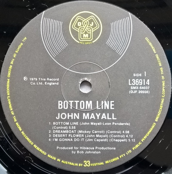 John Mayall – Bottom Line LP vinyl record, image 3 of 4